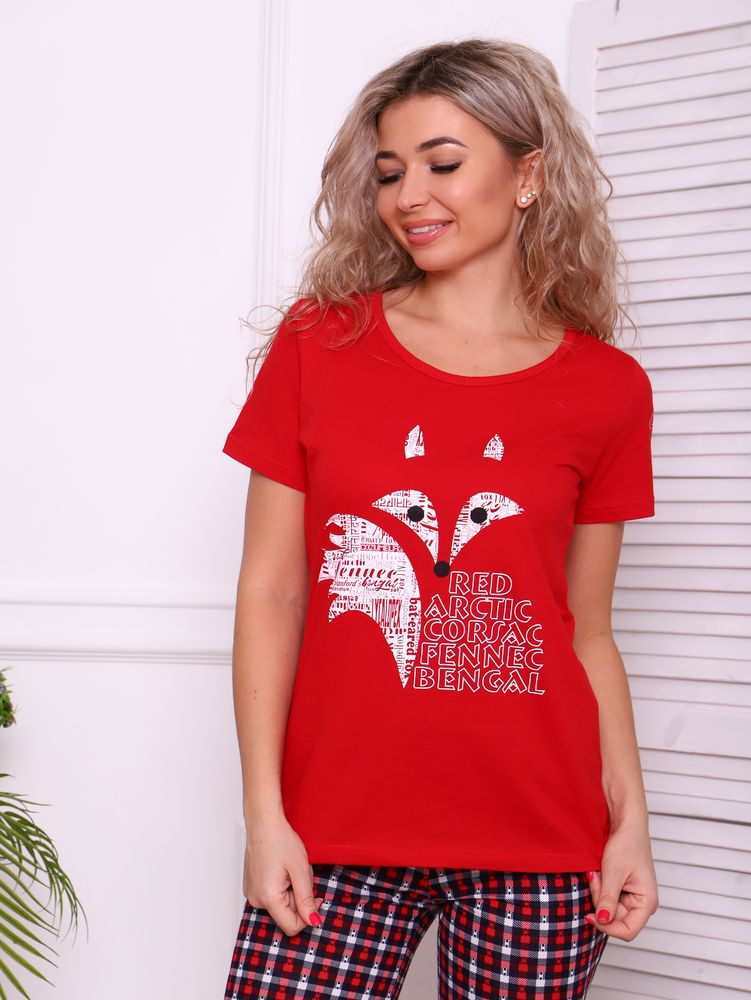 Пижама женская, модель 154, трикотаж (42 размер, Red Fox)
